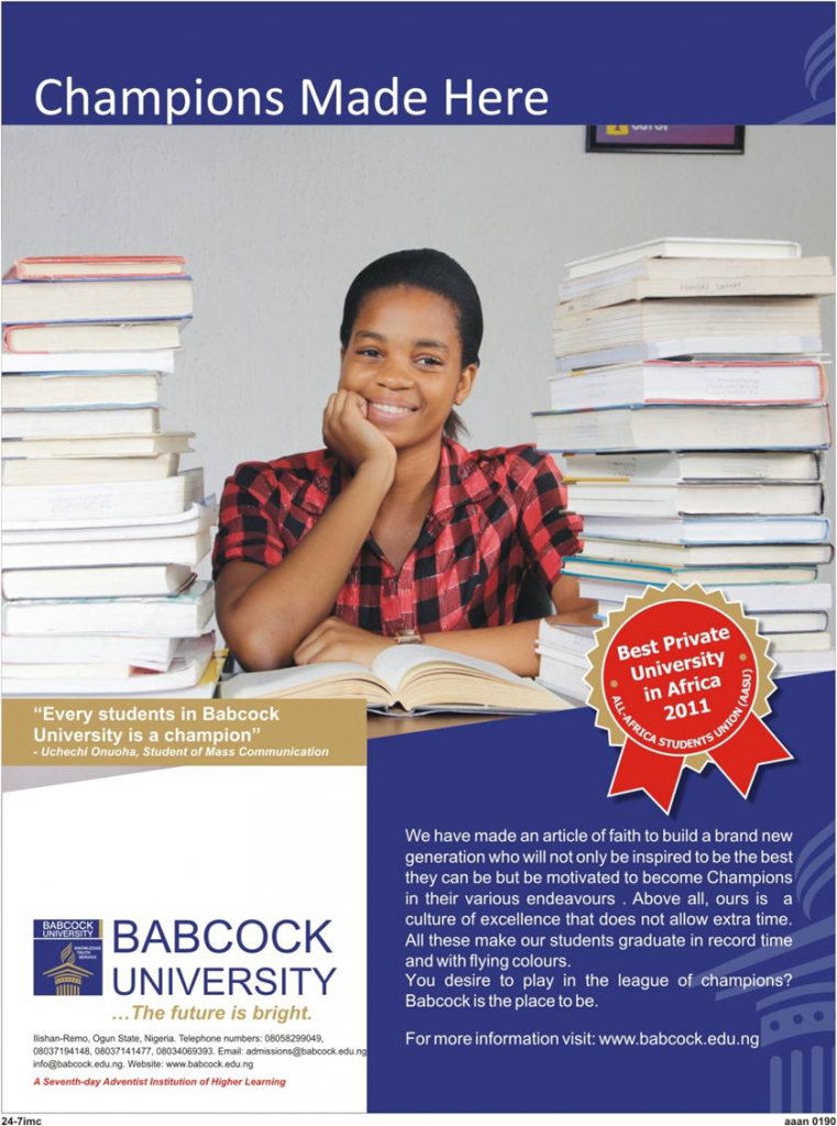 Press Ad for Babcock University